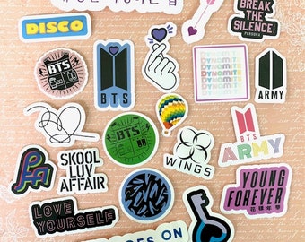 BTS KPOP Sticker Pack- Great Gifts for KPOP Fans - Customize your material!