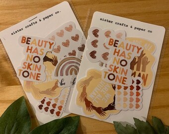Black Lives Matter Sticker Packs, Celebrate Diversity with Stickers. Stickers for Change. BLM stickers and Diversity Gifts