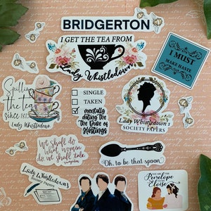 Your Grace Bridgerton Sticker or Magnet Packs Feat Lady Whistledown, & other Characters, Gifts for Bridgerton Fans, Netflix Series image 3