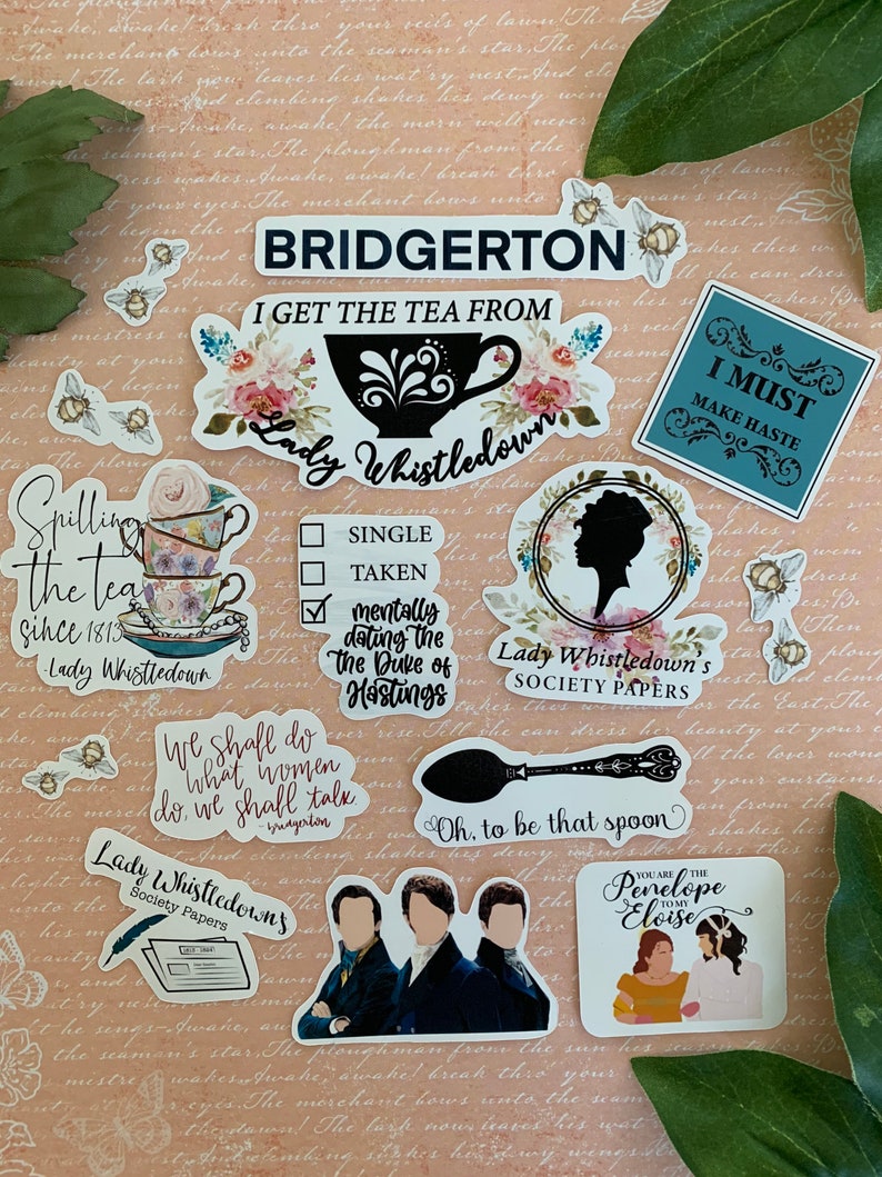 Your Grace Bridgerton Sticker or Magnet Packs Feat Lady Whistledown, & other Characters, Gifts for Bridgerton Fans, Netflix Series image 3