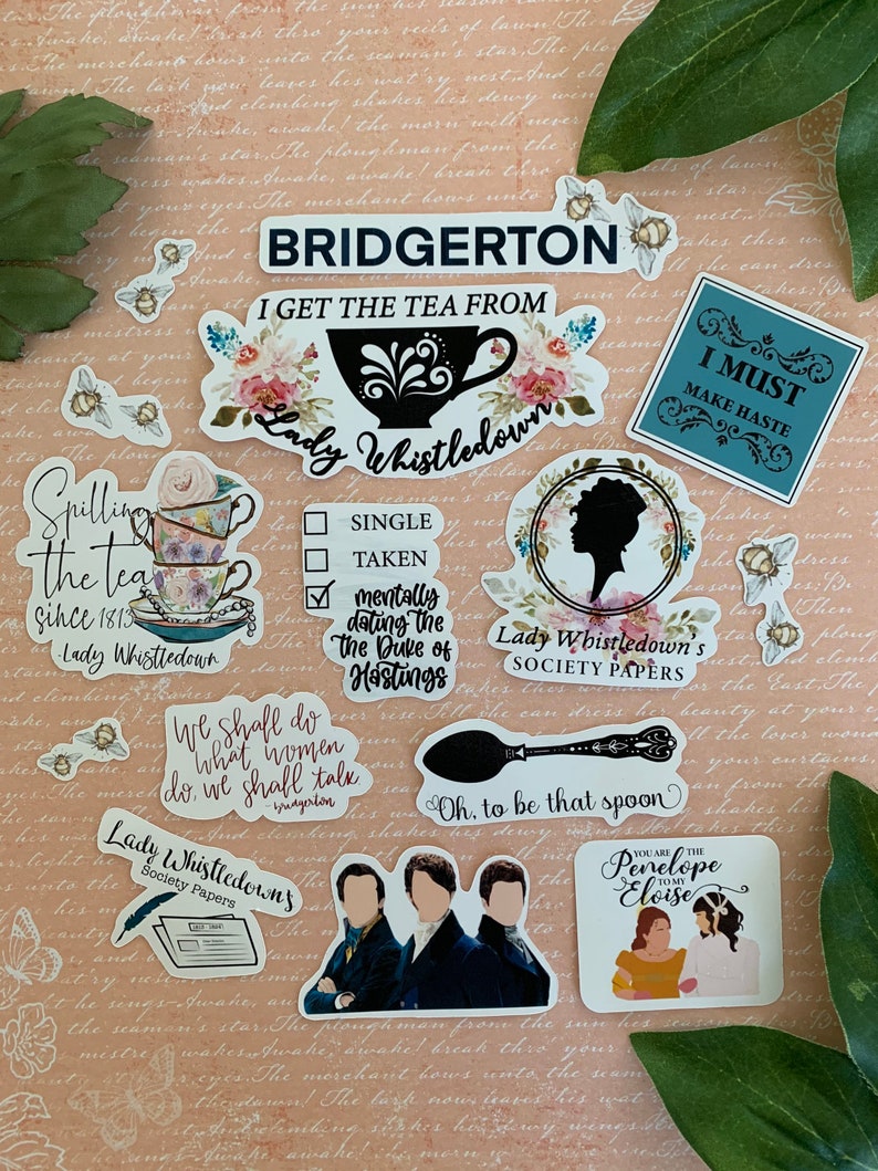 Your Grace Bridgerton Sticker or Magnet Packs Feat Lady Whistledown, & other Characters, Gifts for Bridgerton Fans, Netflix Series image 1