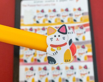 The puuurfect Cat sticker sheet, great for BUJO, decorating, asian inspired sticker gifts for sister, also great for lunar new year