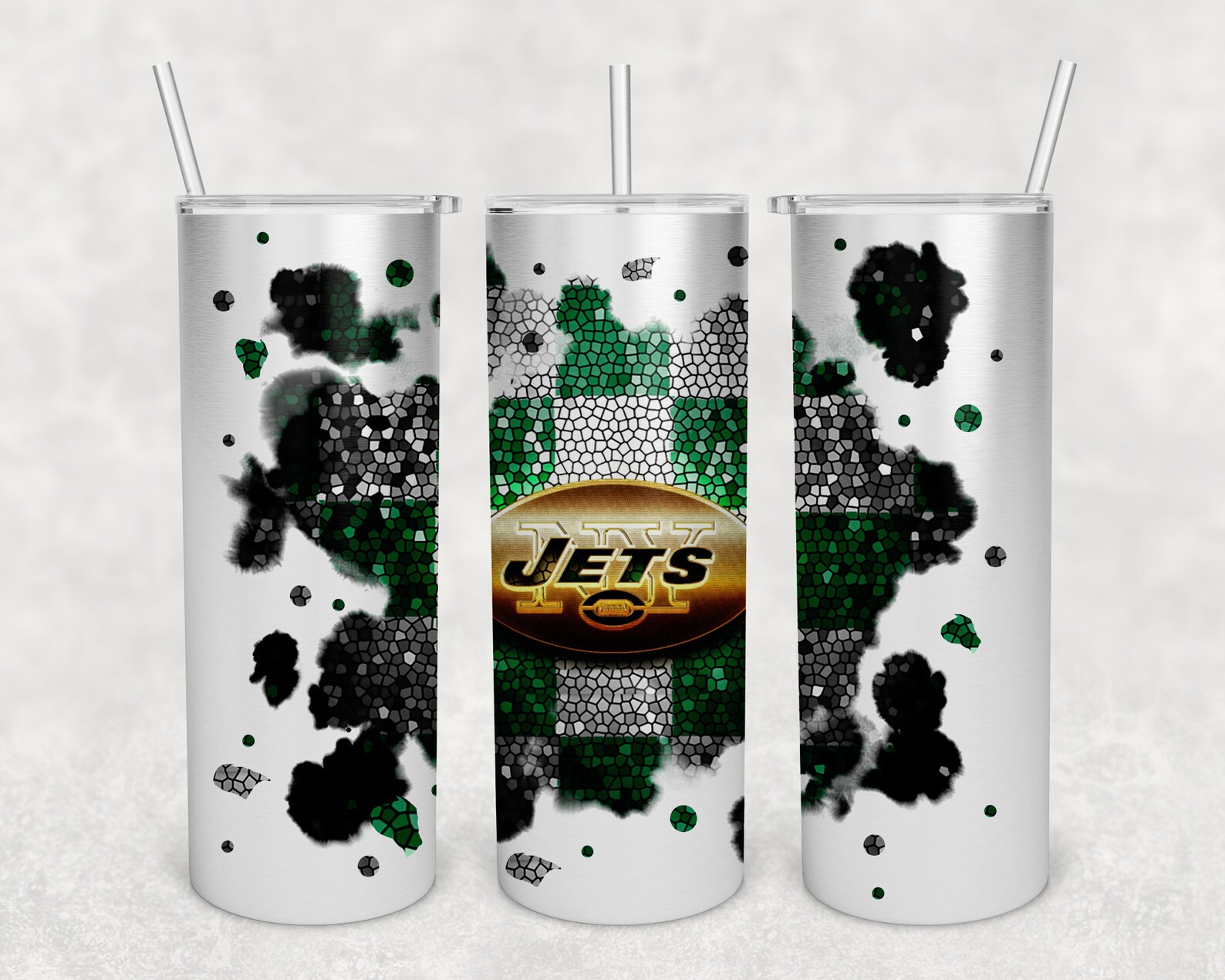 New York Jets 20oz Skinny Tumblers Etsy