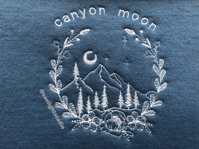 Canyon Moon Sweatshirt Crewneck | Old Lover's Sweatshirt | Canyon Moon Embroidered Sweatshirt | Embroidered Tote Bag | Harry House 