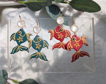 2024 Lunar New Year Lucky Fish| handmade Polymer Clay Earrings