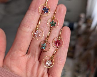 Mini mini Jeweled star dangles