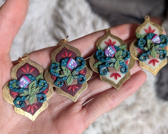 Audrey 2 pendants  | handmade Polymer Clay Earrings