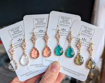 Jeweled drop dangles