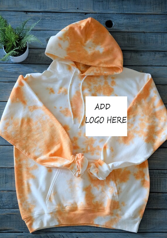 Orange Tie Dye Sweatshirt CUSTOMIZABLE 