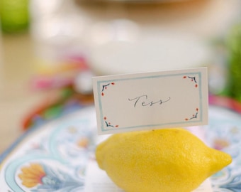 Italian Style Colourful Wedding Place cards