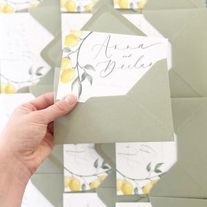 Zitrone Design Save the Date, Hochzeit Save the Date, Zitroneneinladung, Zitronenhochzeit, italienische Hochzeit