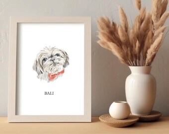Illustration d'animal de compagnie sur mesure - téléchargement imprimé ou numérique