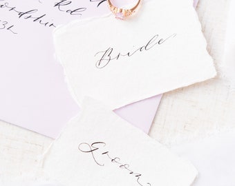 Hand made paper place cards SHIPS WORLDWIDE