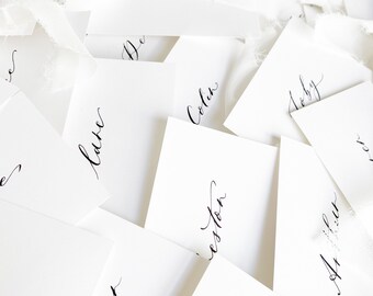 Ribbon tied Wedding Place cards, Wedding Place cards, Wedding Name Cards
