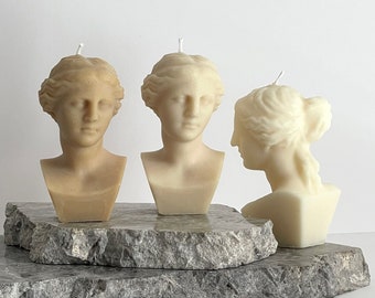 Lady Bust Candle - Hand-Poured Eco Soy Wax, Scented Candle