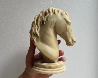Handmade Horse Candle: Sculptural Soy Wax Decor