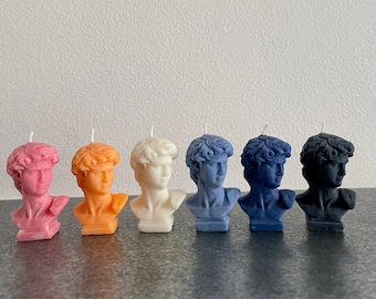 Small David Head Soy Candle, Gift for her