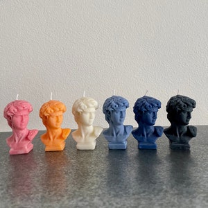 Small David Head Soy Candle, Gift for her