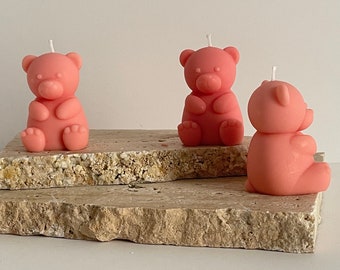 Handgemachte Bären-Kerze, Geschenk für Sie, Babypartygeschenk