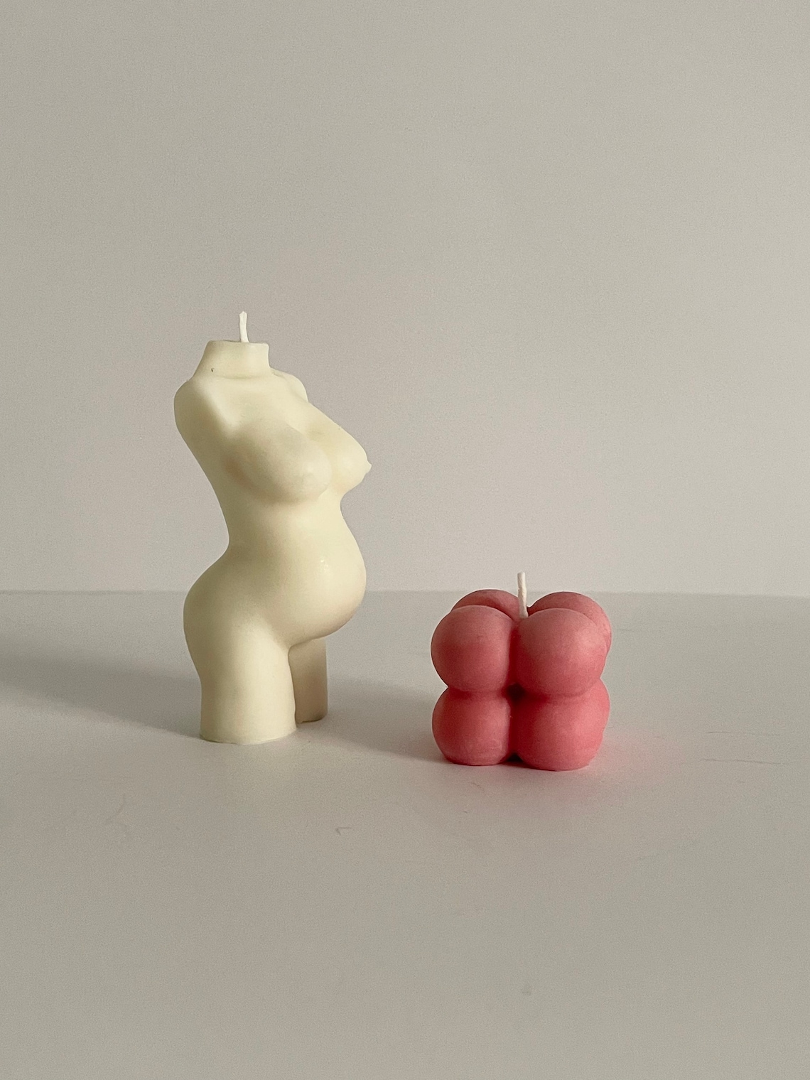 Gender reveal candles Mother Pregnant Woman Body Candle Etsy