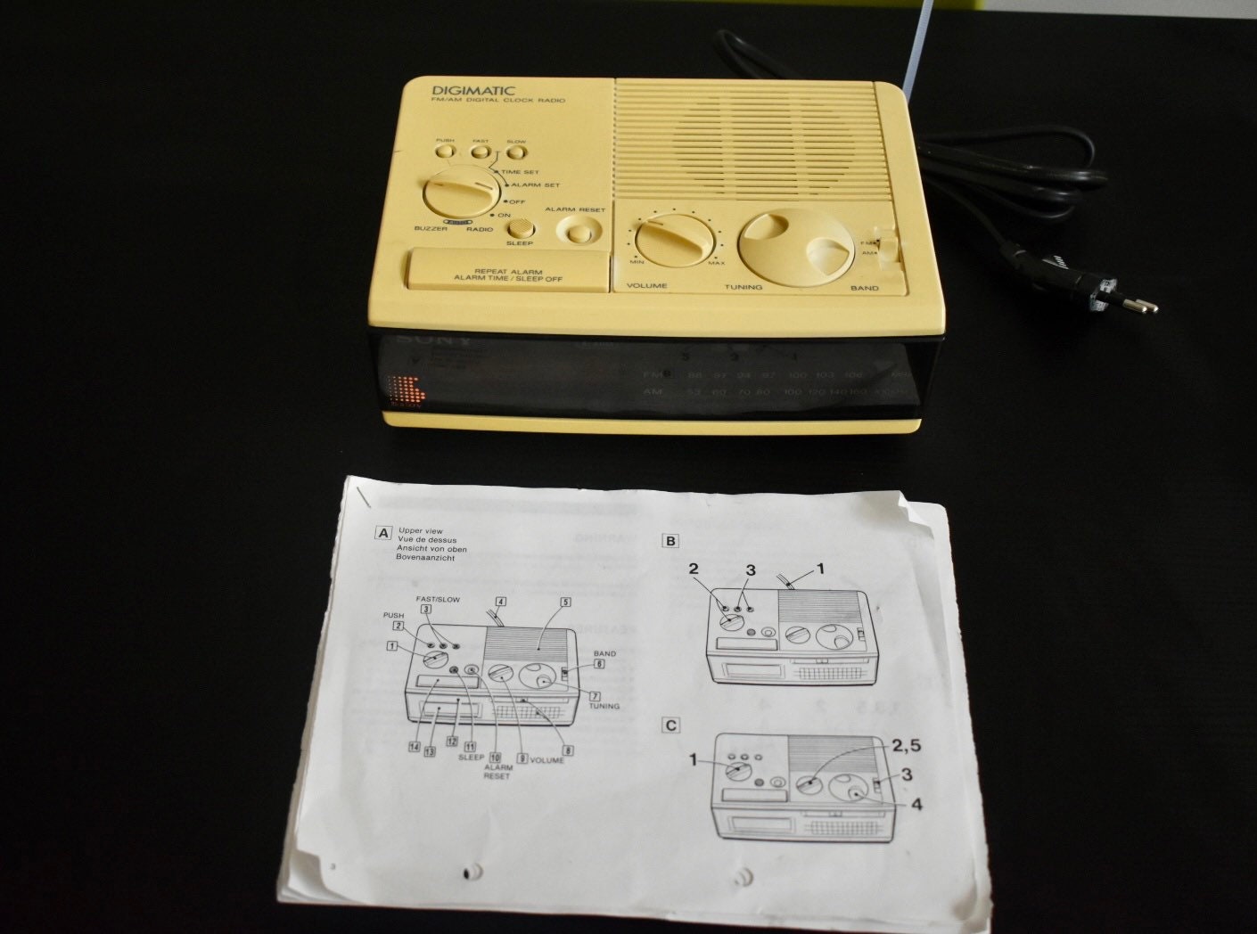 Vintage Sony Digimatic Clock Radio Model ICF C3W Vintage Etsy