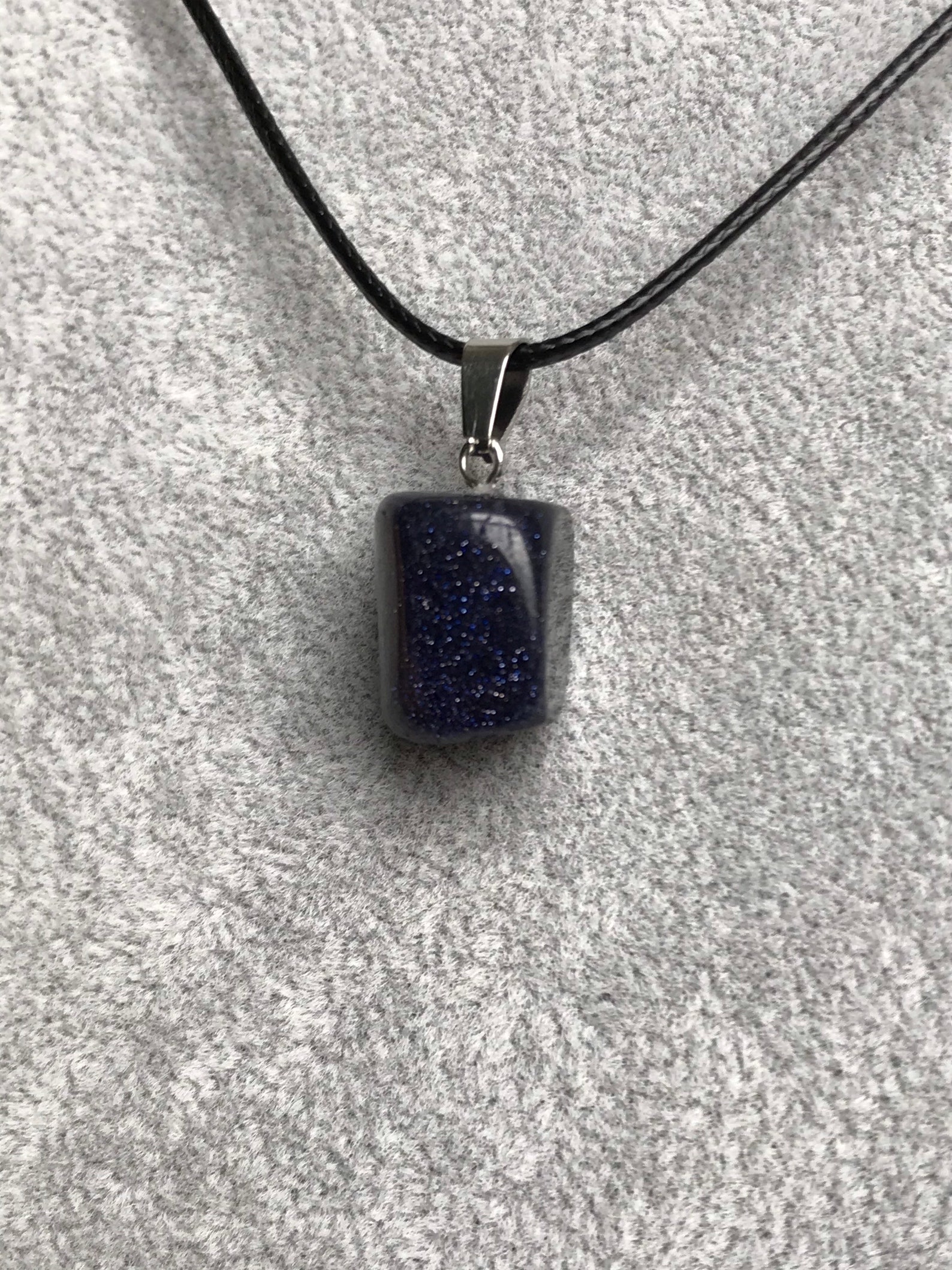 Blue goldstone necklace Clearance