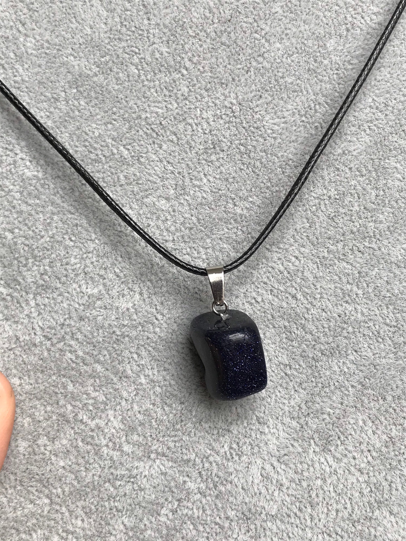 Blue goldstone necklace Clearance