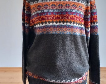 Alpaka Pullover Unisex aus Alpakawolle/Handgemacht Pullover aus Alpakawolle/Jacquard Pullover aus Peru