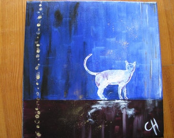 Peinture Chat Moderne Etsy Peinture Chat Moderne Etsy