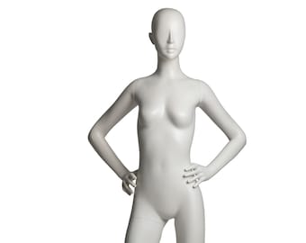 Elegant, high end female mannequins available in matte white, plus custom colors.