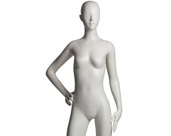 Elegant, high end female mannequins available in matte white, plus custom colors.