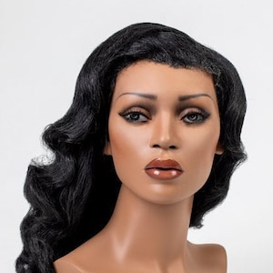 African Black Mannequin Head for Display of Wigs Brianna. High quality, and gorgeous. CLOSEOUT-ONLY 6 LEFT.