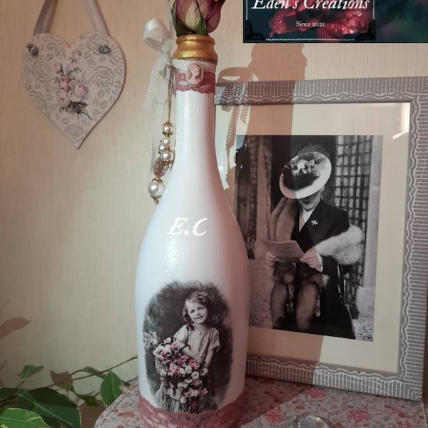 Soliflore Retro et ses pampilles...vase vintage...grand vase...