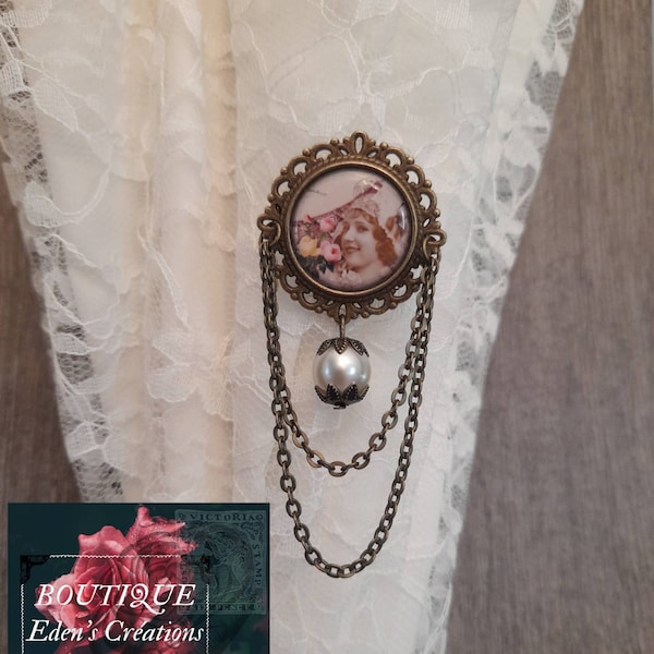 Broche Retro-Shabby "𝑴𝒂𝒅𝒆𝒎𝒐𝒊𝒔𝒆𝒍𝒍𝒆 𝑹𝒆𝒕𝒓𝒐"