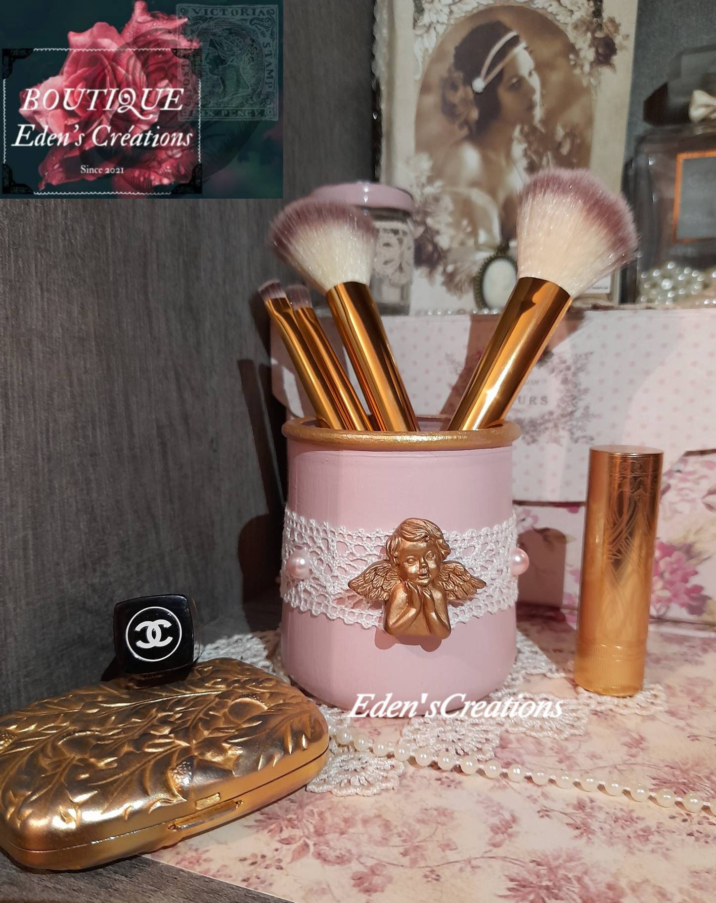 Petit Vase Retro Shabby My Sweet Angel