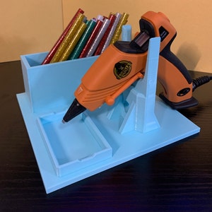 Hot Glue Gun Holder-stand/ Organizer and Basis for Manual Works 