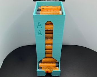 Organizador de pilas AA: capacidad para más de 40 pilas AA. ¡Disponible en multitud de colores!