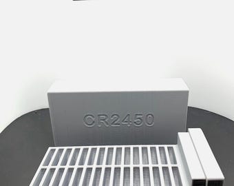 CR2450 Battery Organizer- Holds 30- Choice of Colors