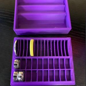 Button Cell Battery Organizer- Choice of Colors