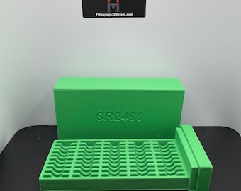 CR2430 Battery Organizer- Holds 50- Choice of Colors