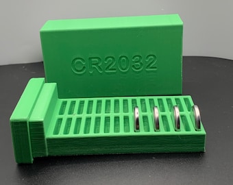 CR2032 Battery Organizer- Holds 30- Choice of Colors