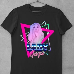 Lady Gaga inspired 80s Gift Birthday Christmas T Shirt, Adult Unisex Tank Top, Summer Longsleeve, Holiday Hoodie Zipper Sweatshirt