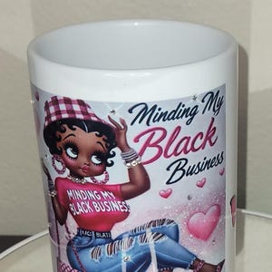 Bling&#39;d Melanin Betty Boop Mug-Hey Girl, Hey