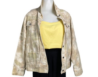 chico's vintageジャケット Vintage Chico's Design Women's 100% Silk Embroidered Jacket