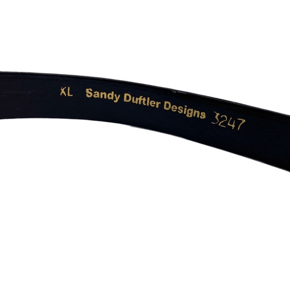 Sandy Duftler Designs Belt Black Crocodile Leather Silver  display picture 2