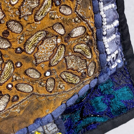 Vintage Embroidered Patchwork Crossbody Purse - image 5