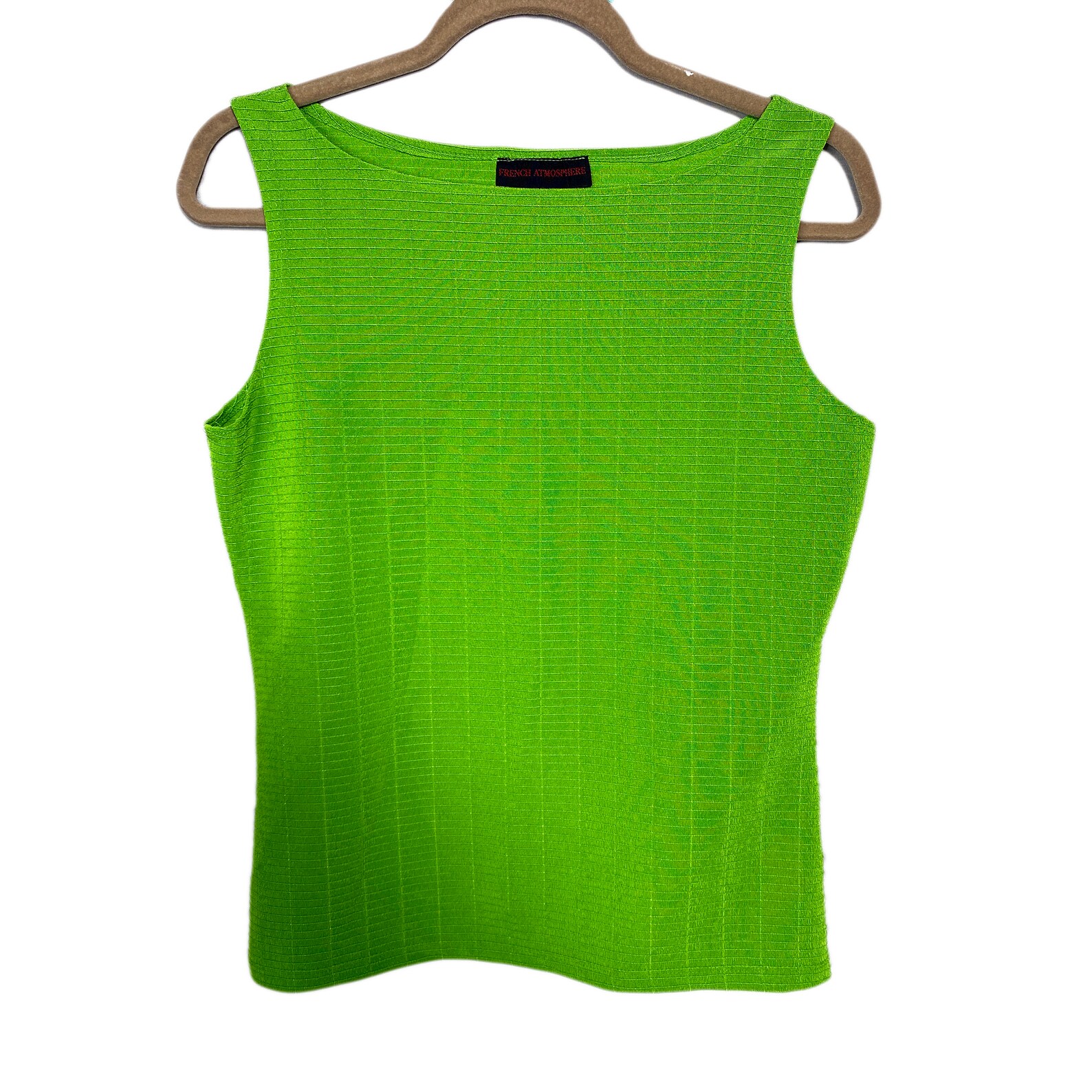 Vintage French Atmosphere Lime Green Sleeveless Top Shell | Etsy