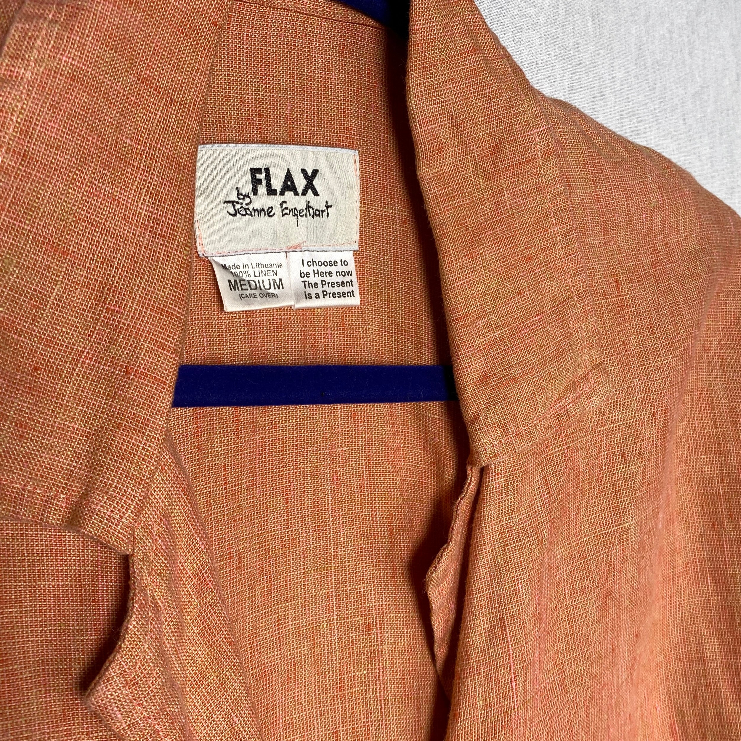 Vintage FLAX by Jeanne Engelhart Linen Button Down Shirt, Medium