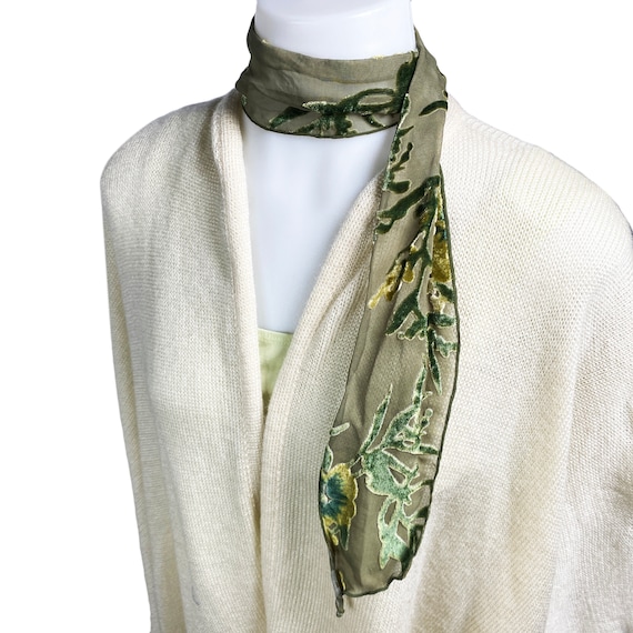 Buy Velvet Sheer Silk Burnout Scarf Dana Herbert Multi  display picture 2