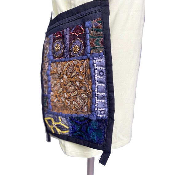 Vintage Embroidered Patchwork Crossbody Purse - image 3